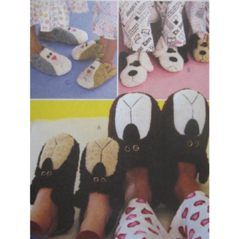 McCall's Crafts Pattern 3471 Adult and Children's Slippers